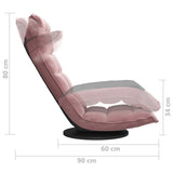 Chaise de sol pivotante Rose Velours
