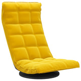 Chaise de sol pivotante Jaune Velours