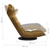 Chaise de sol pivotante Marron Velours