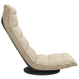 Chaise pivotante de sol Crème Tissu
