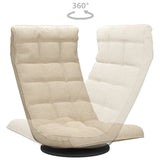 Chaise pivotante de sol Crème Tissu