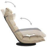 Chaise pivotante de sol Crème Tissu