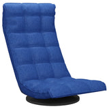 Chaise de sol pivotante Bleu Tissu