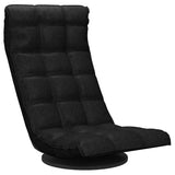 Chaise pivotante de sol Noir Tissu