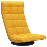 Chaise de sol pivotante Jaune moutarde Tissu