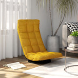 Chaise de sol pivotante Jaune moutarde Tissu
