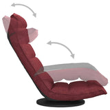 Chaise de sol pivotante Rouge bordeaux Tissu