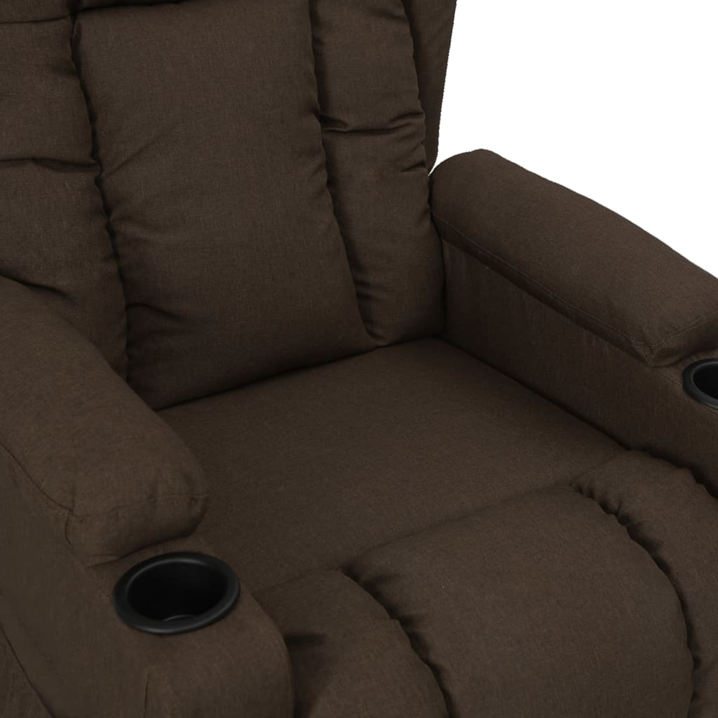 Fauteuil inclinable Marron foncé Tissu