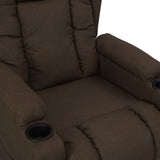 Fauteuil inclinable Marron foncé Tissu