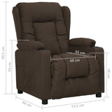 Fauteuil inclinable Marron foncé Tissu