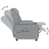 Fauteuil de massage Gris clair Tissu