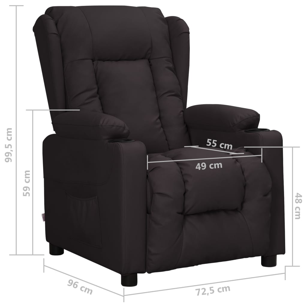 Fauteuil inclinable Noir Similicuir