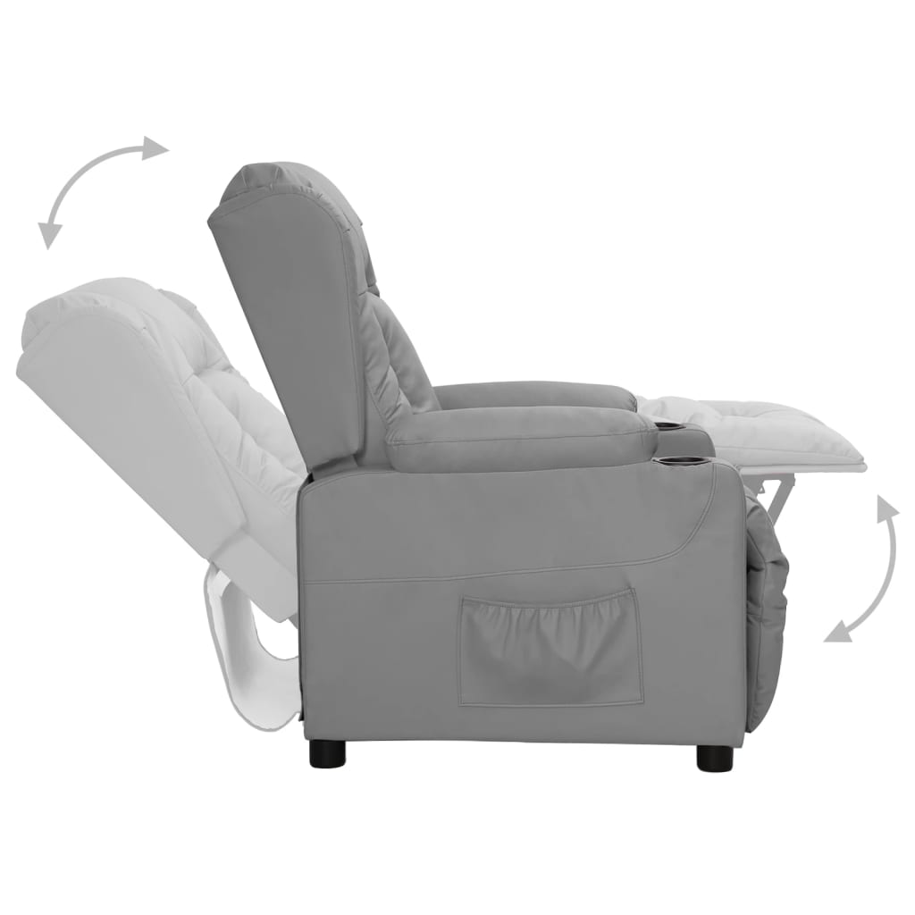 Fauteuil inclinable Gris Similicuir