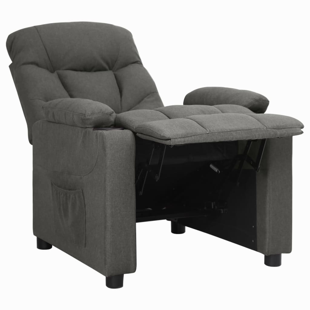 Fauteuil inclinable Gris foncé Tissu