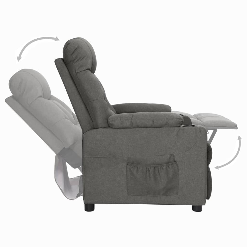 Fauteuil inclinable Gris foncé Tissu