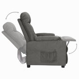Fauteuil inclinable Gris foncé Tissu