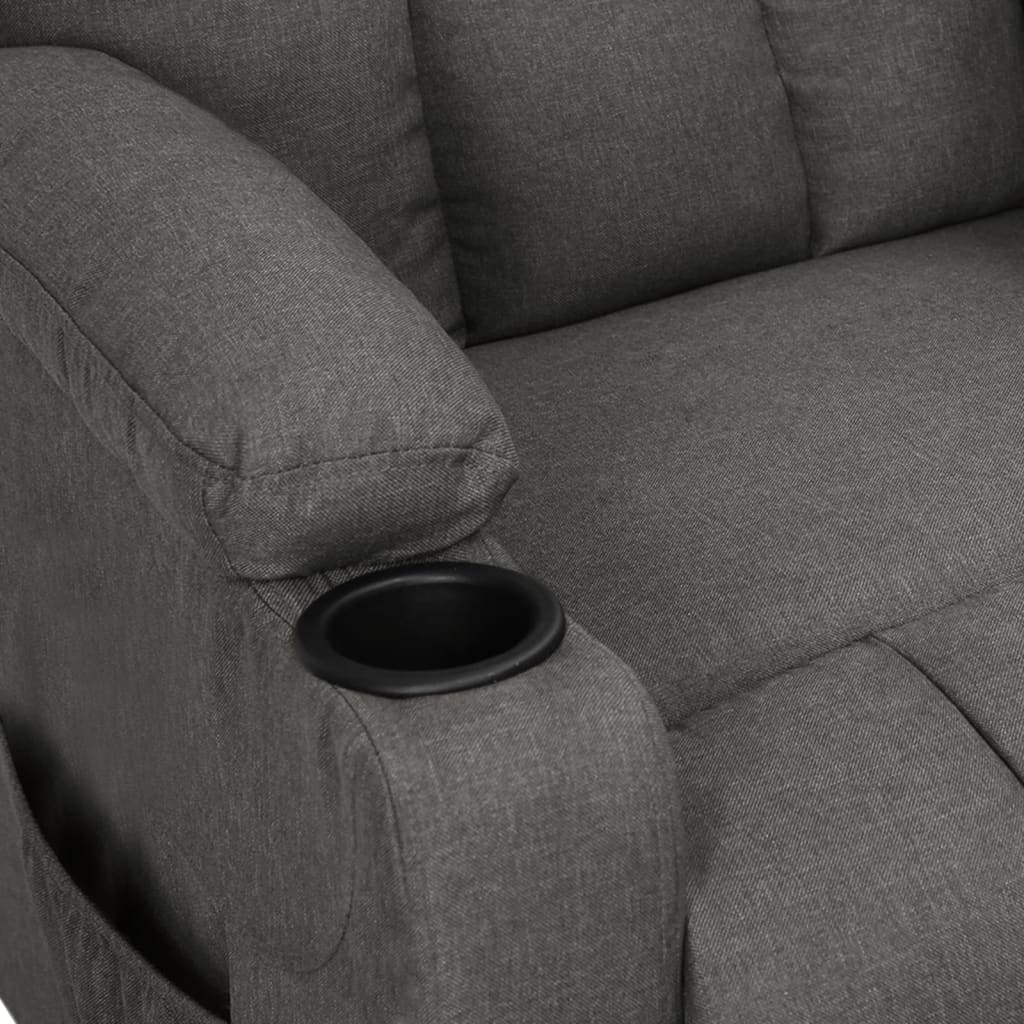 Fauteuil inclinable Gris foncé Tissu