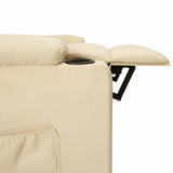 Fauteuil inclinable Crème Tissu