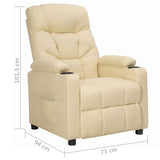 Fauteuil inclinable Crème Tissu