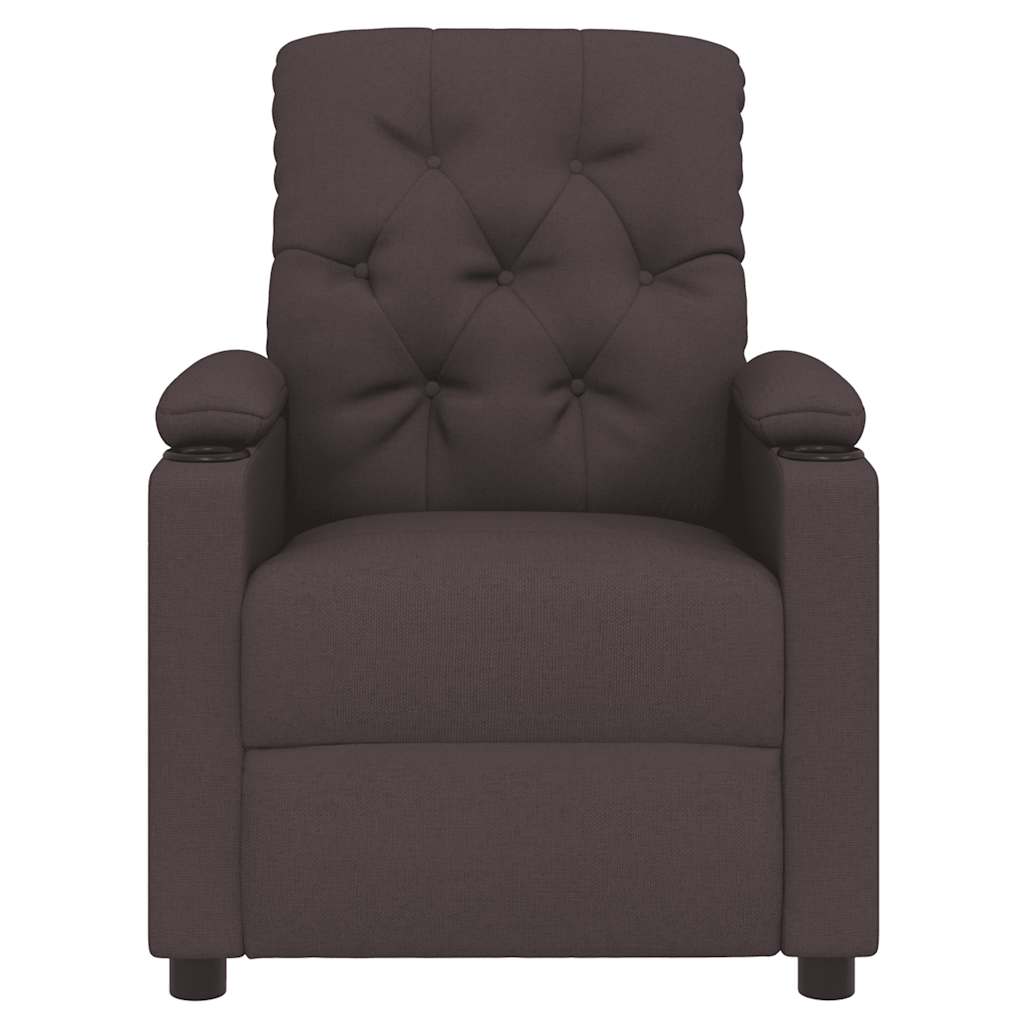 Fauteuil inclinable Marron foncé Tissu