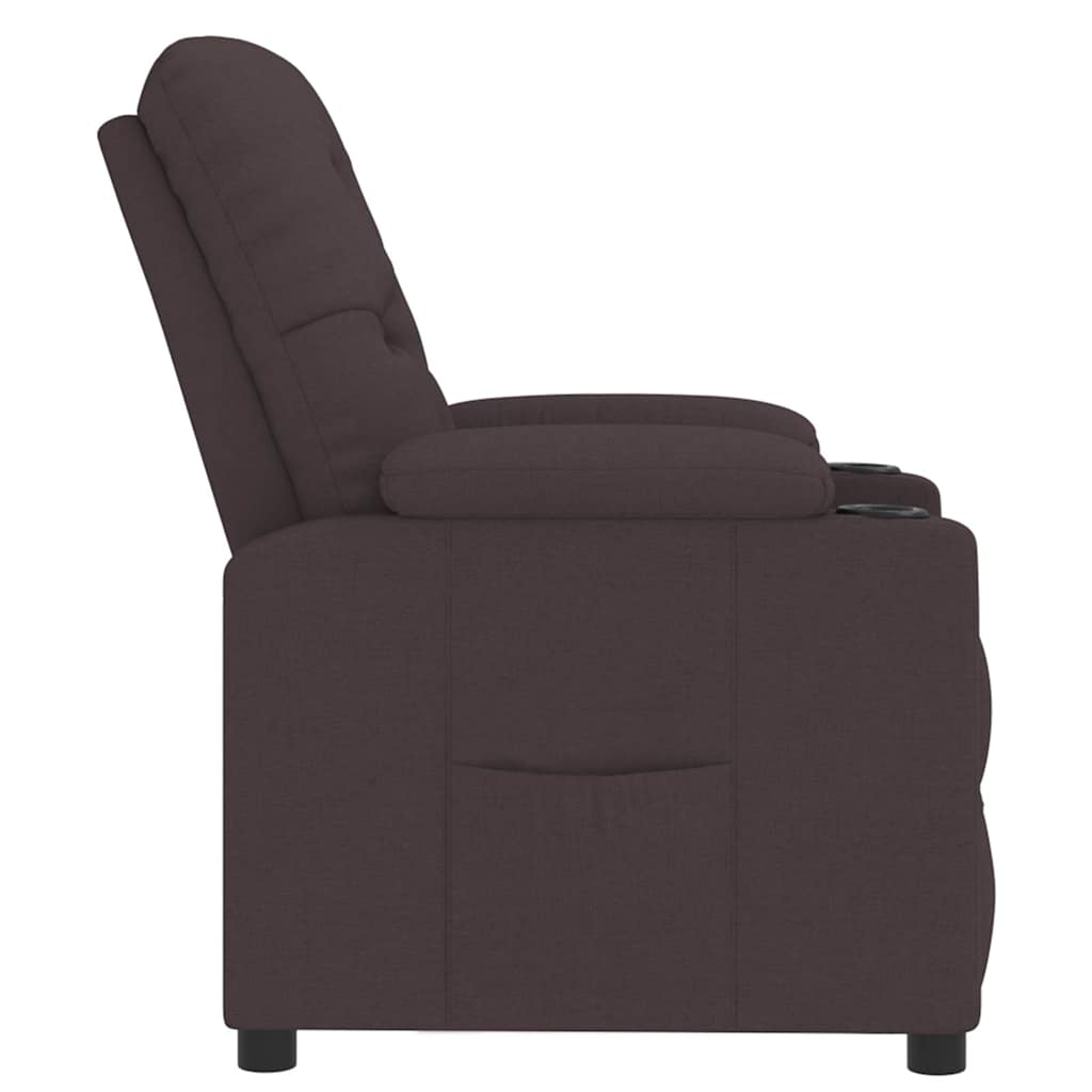 Fauteuil inclinable Marron foncé Tissu