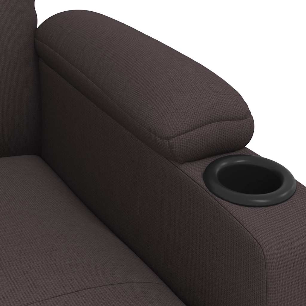 Fauteuil inclinable Marron foncé Tissu