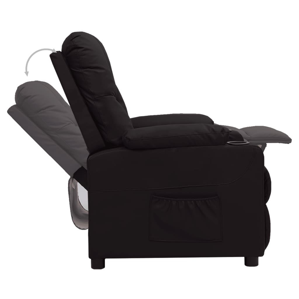 Fauteuil inclinable Noir Similicuir