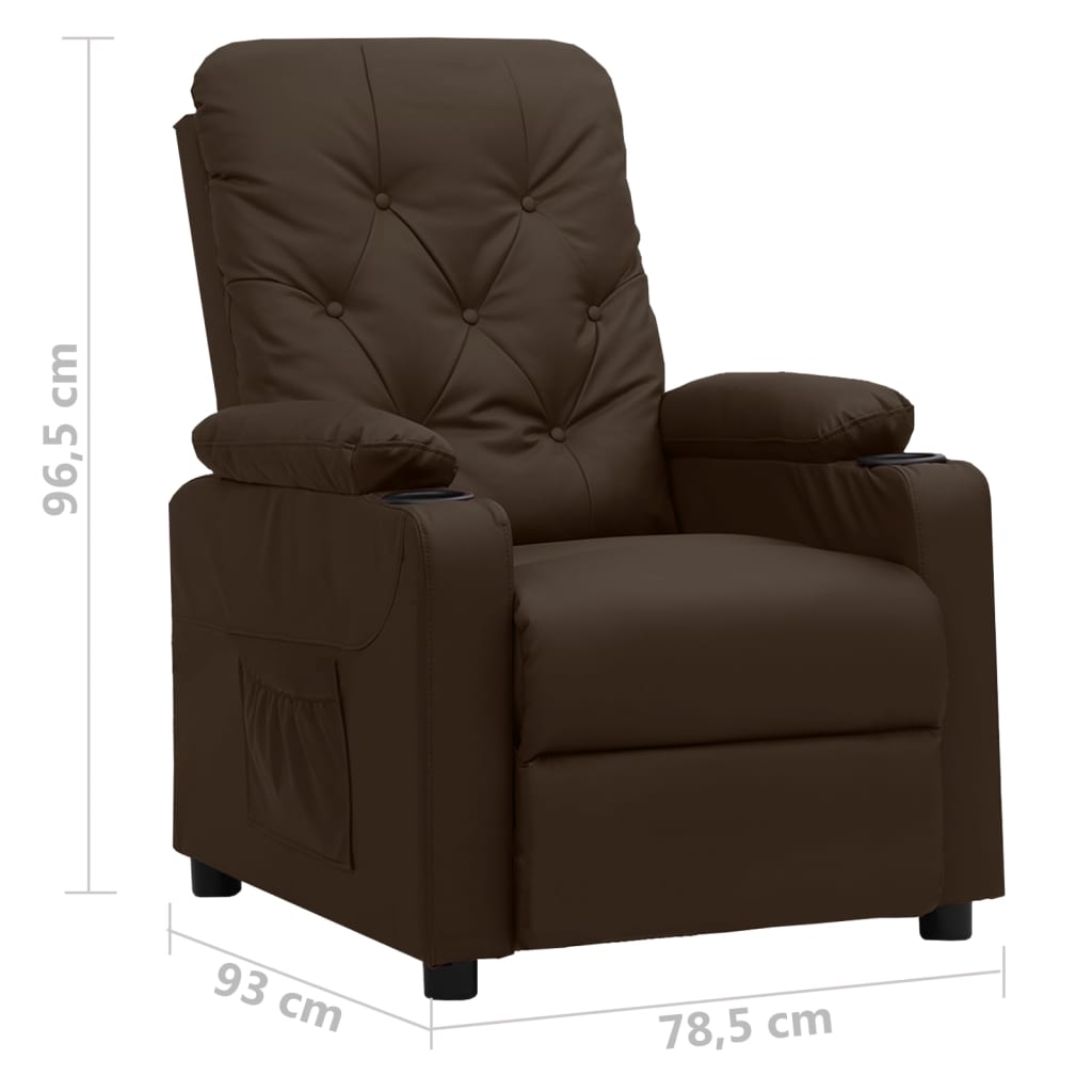 Fauteuil inclinable Marron Similicuir