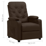 Fauteuil inclinable Marron Similicuir