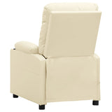 Fauteuil inclinable Crème Similicuir