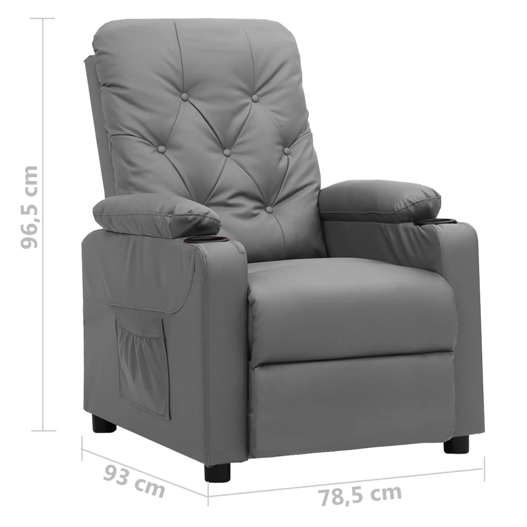 Fauteuil inclinable Gris Similicuir