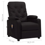 Fauteuil de massage Noir Similicuir