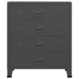 Armoire à tiroirs industrielle Anthracite 78x40x93 cm Métal