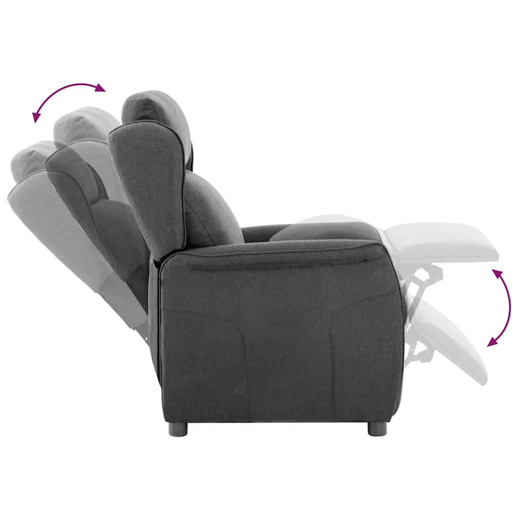 Fauteuil inclinable Gris foncé 67.5 x 93.5 x 101.5 cm tissu