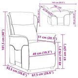 Fauteuil inclinable Marron foncé 67.5 x 93.5 x 101.5 cm tissu