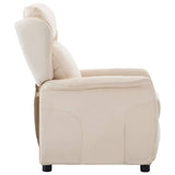 Fauteuil inclinable Crème 67.5 x 93.5 x 101.5 cm tissu