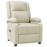 Fauteuil de massage blanc crème similicuir