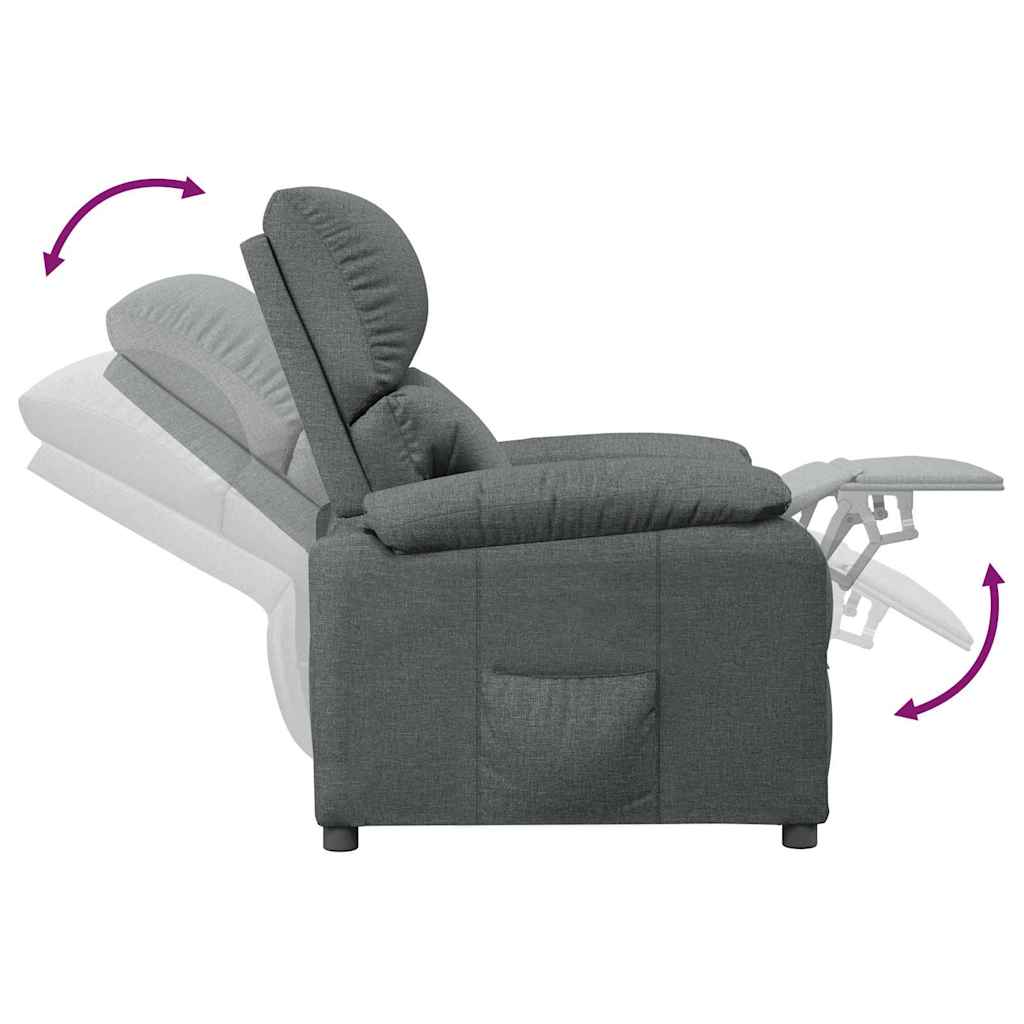 Fauteuil inclinable Gris foncé Tissu