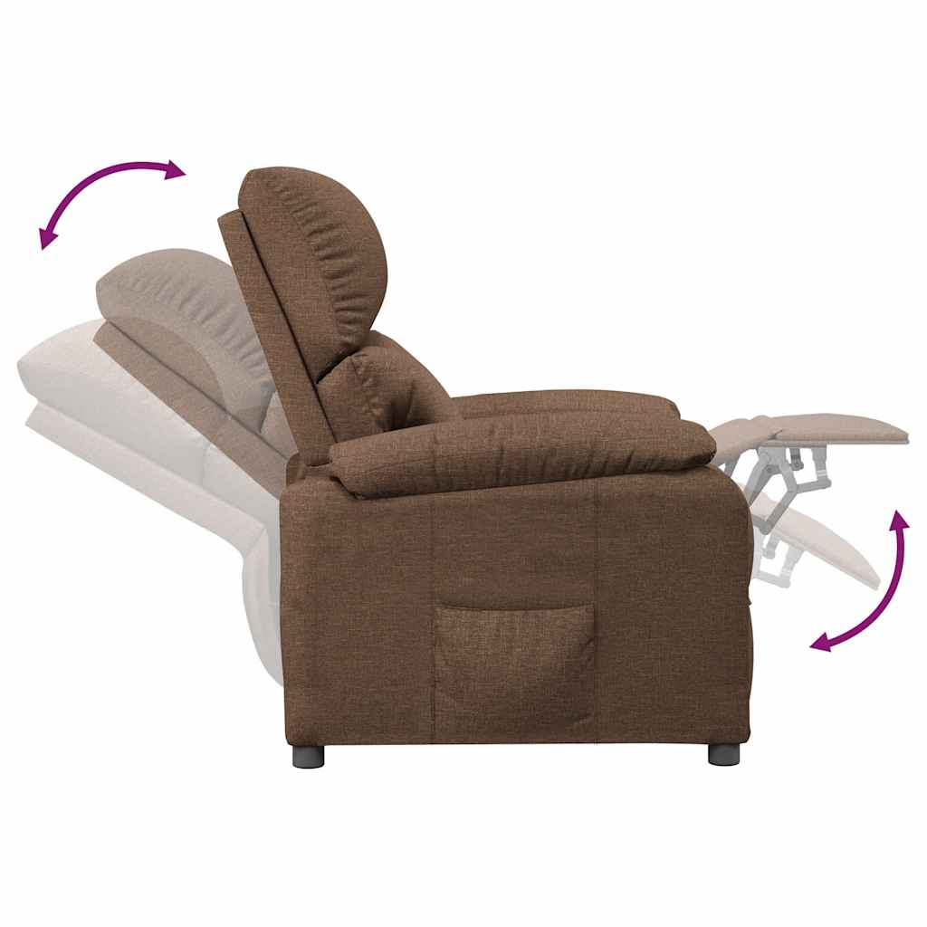 Fauteuil inclinable Marron Tissu
