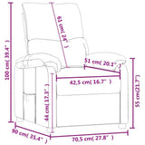 Fauteuil inclinable Marron Tissu