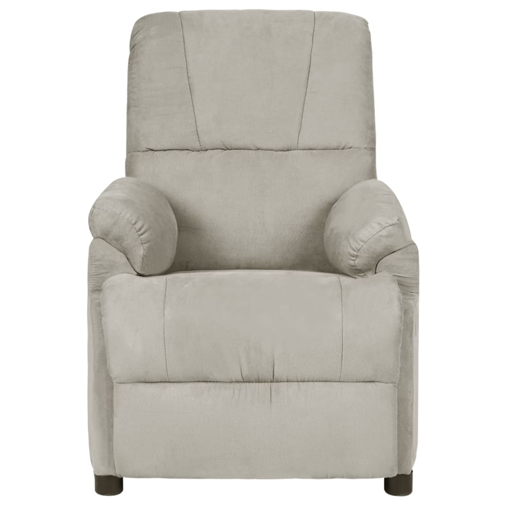 Fauteuil inclinable gris clair tissu microfibre