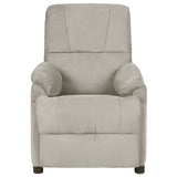 Fauteuil inclinable gris clair tissu microfibre