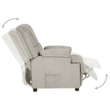 Fauteuil inclinable gris clair tissu microfibre
