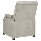 Fauteuil inclinable gris clair tissu microfibre