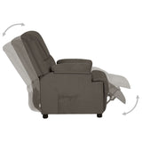 Fauteuil inclinable gris foncé tissu microfibre