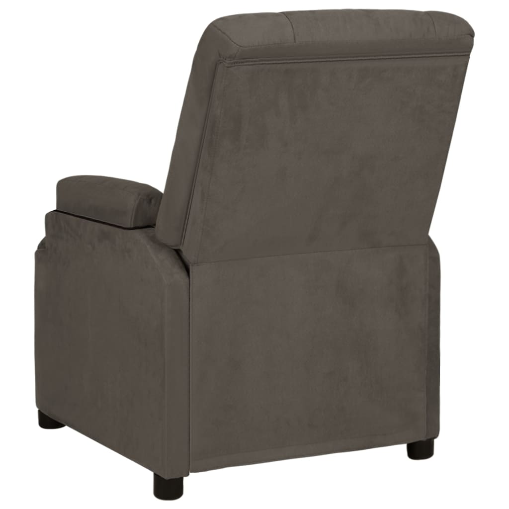 Fauteuil inclinable gris foncé tissu microfibre