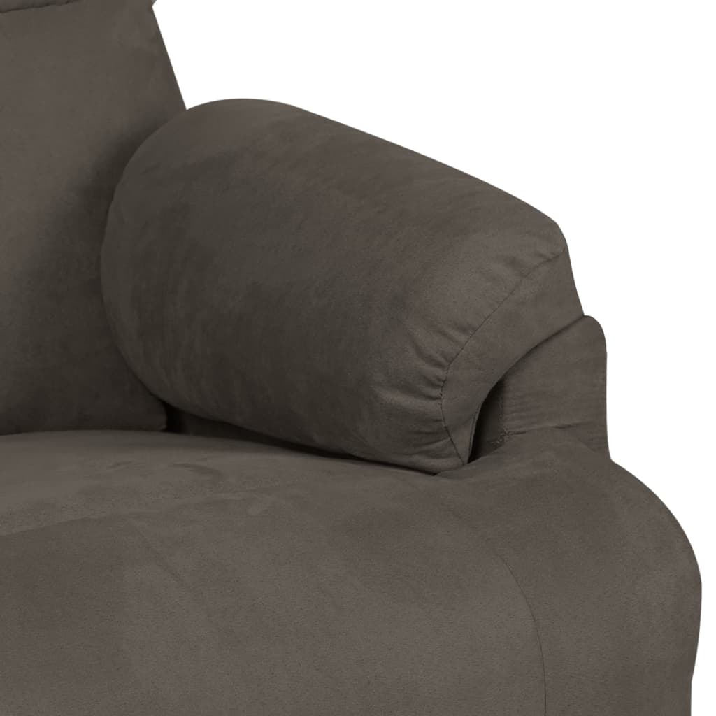 Fauteuil inclinable gris foncé tissu microfibre