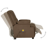 Fauteuil de massage marron tissu microfibre