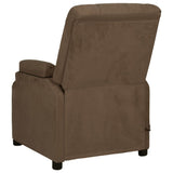 Fauteuil de massage marron tissu microfibre