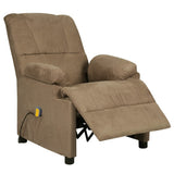 Fauteuil de massage taupe tissu microfibre